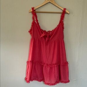 Nwt Sage the label red babydoll Dress large